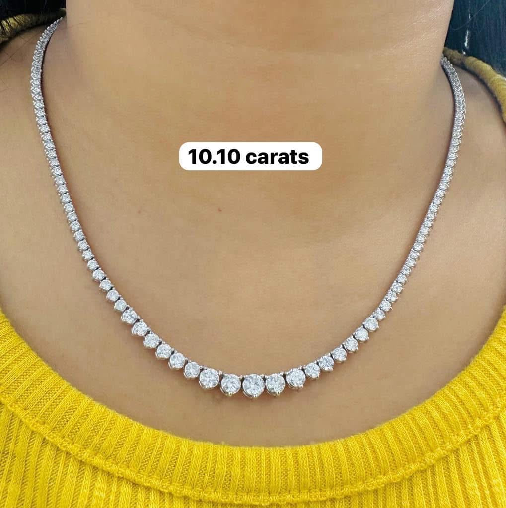 10 Carat Natural Diamond Necklace